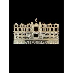 Christian Brothers College Missouri Gift Christmas Ornament Gold Colored Hanging